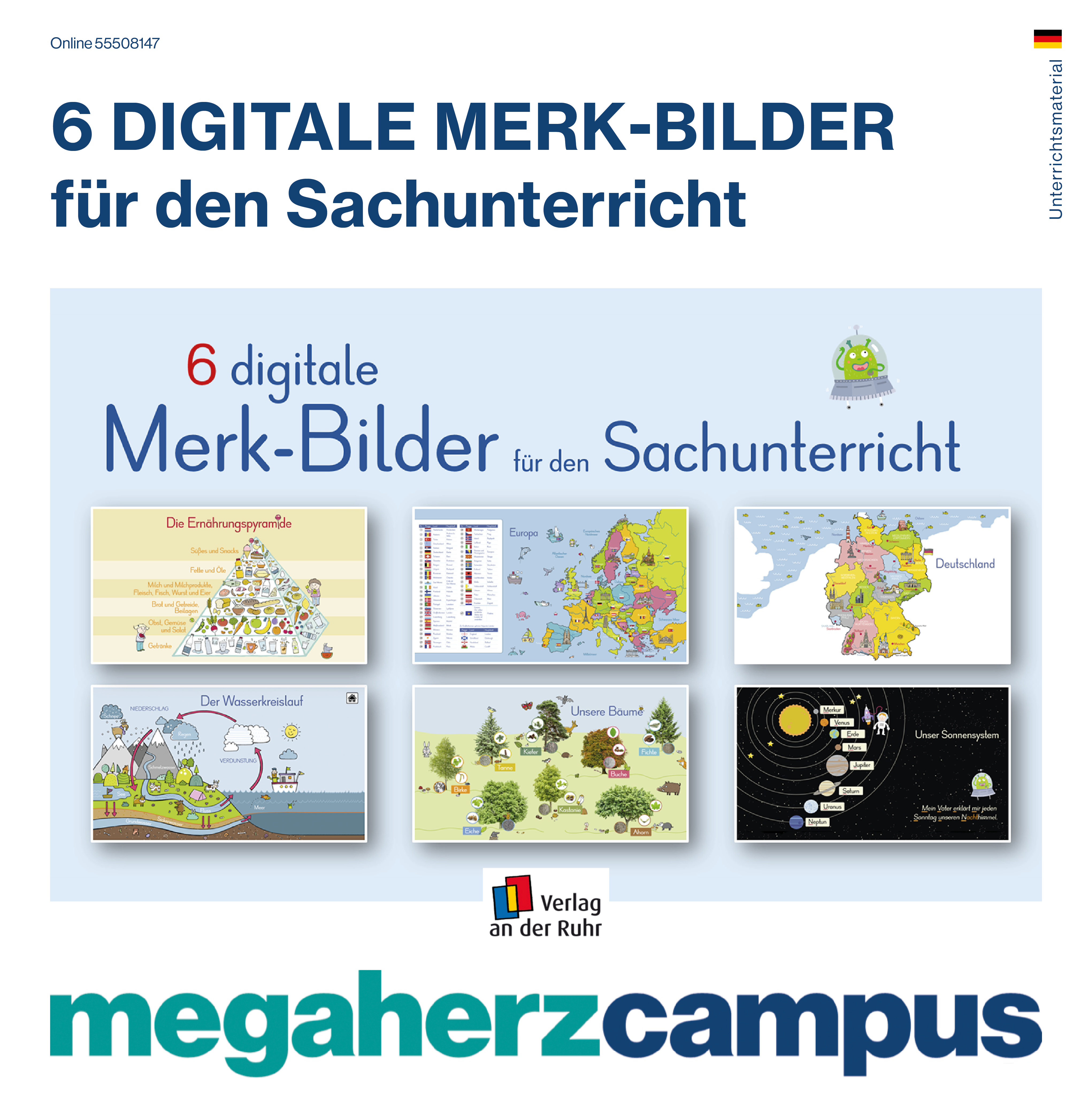 6 digitale Merk-Bilder für den Sachunterricht